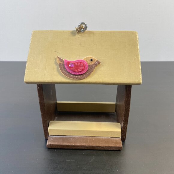 Vintage Hut Bird Feeder, Yard and Garden Decor, Small Wooden Cage, Beautiful Han - Picture 9 of 10